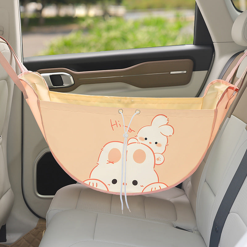 cute car seat storage bunny mother and child design