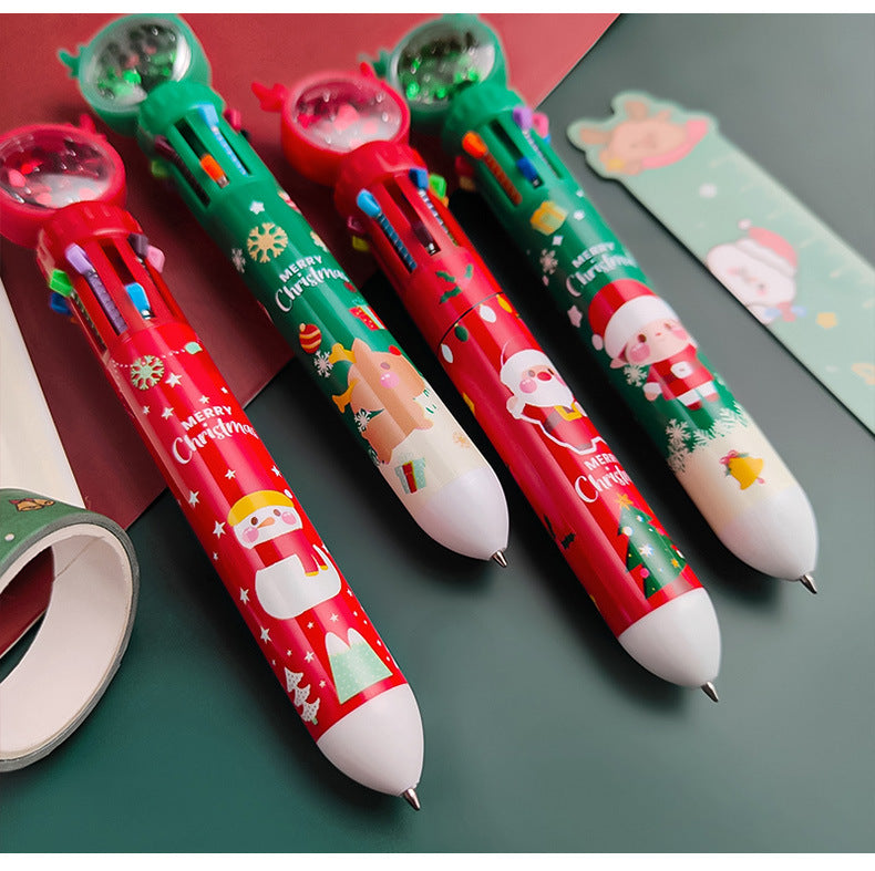 school and office supply with multicolor pen, festive design