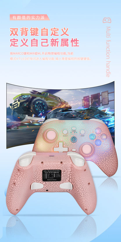 KXD NS21 RGB Wireless Gaming Controller for PC, iOS, Android, PS4, and Switch - Customizable Gaming Experience