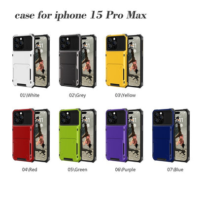 Premium Flip Wallet Case for iPhone and Samsung - Card Holder & Shockproof Protection