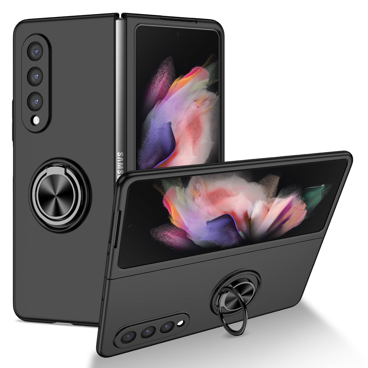 Premium Samsung Galaxy Z Fold & Z Flip Protective Case with Ring Holder - Multi-Color Options