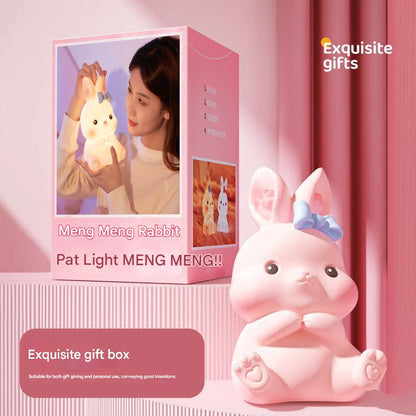 Tap-controlled bunny shaped night light