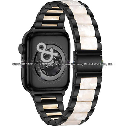 Luxurious Lightweight Metal Resin Band for Apple Watch 9/1SE - Versatile Styles Available