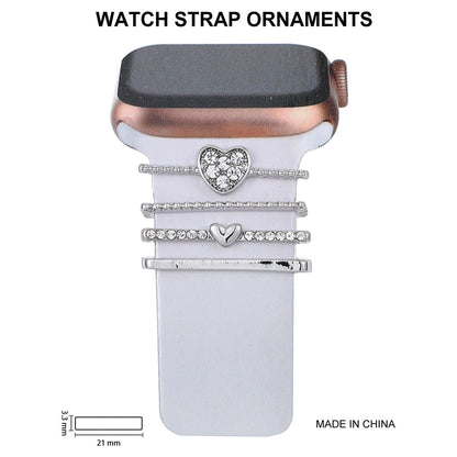 Stylish Rhinestone Silicone Strap for Apple Watch - Durable & Elegant Accessory