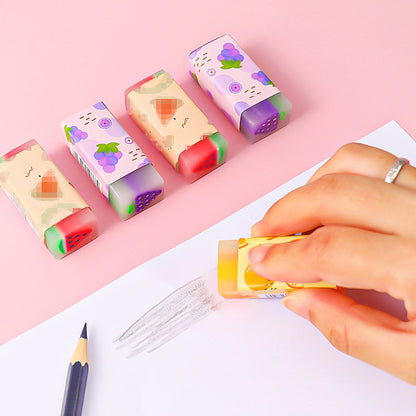 cute fruit eraser set for children