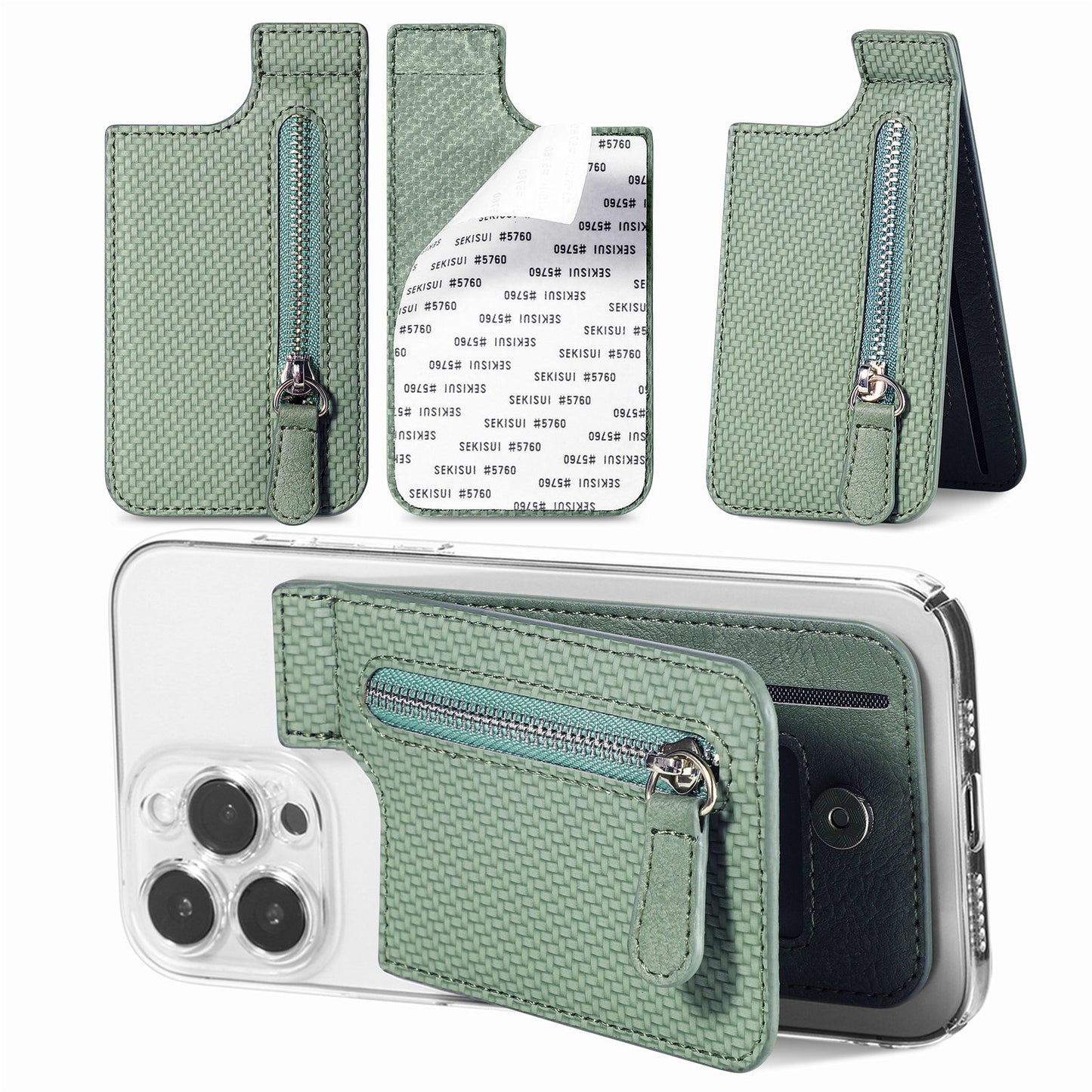 zippered phone wallet