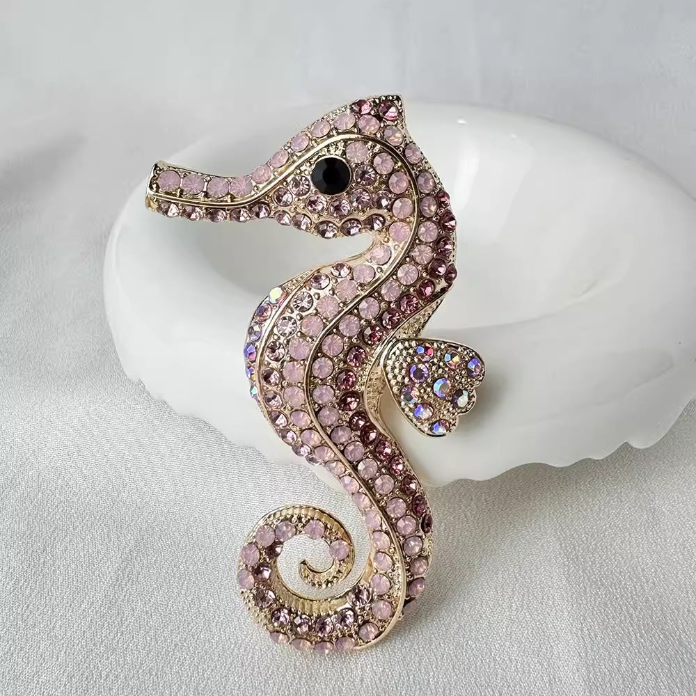 Unique sea horse brooch gift idea