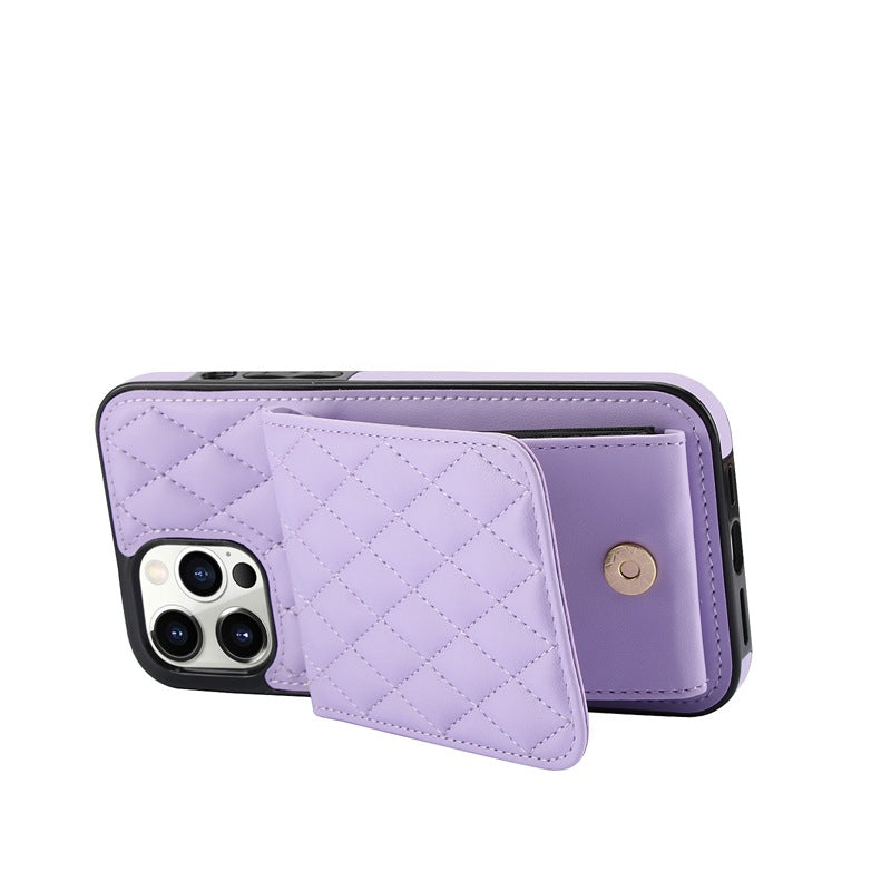 Luxury Crossbody Phone Case for iPhone and Samsung - Stylish PU Leather with Card Holder and Strap