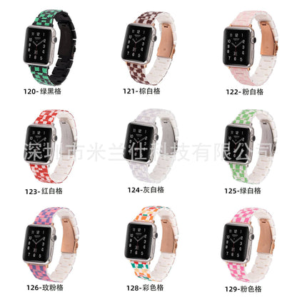 Stylish Natural Resin Apple Watch Band - Compatible with Series 1-9 & Ultra Models