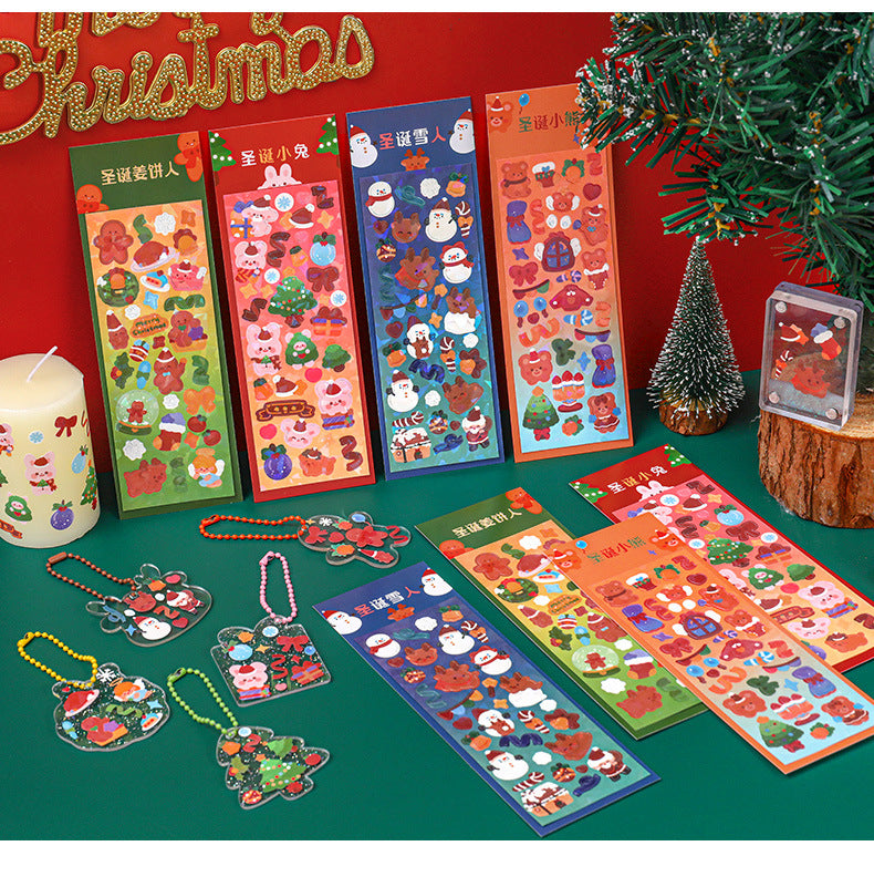 Holidays festive arts sticker set