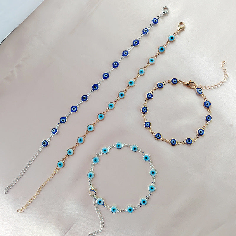 Turquoise Blue Bracelet Adjusted to Wrist