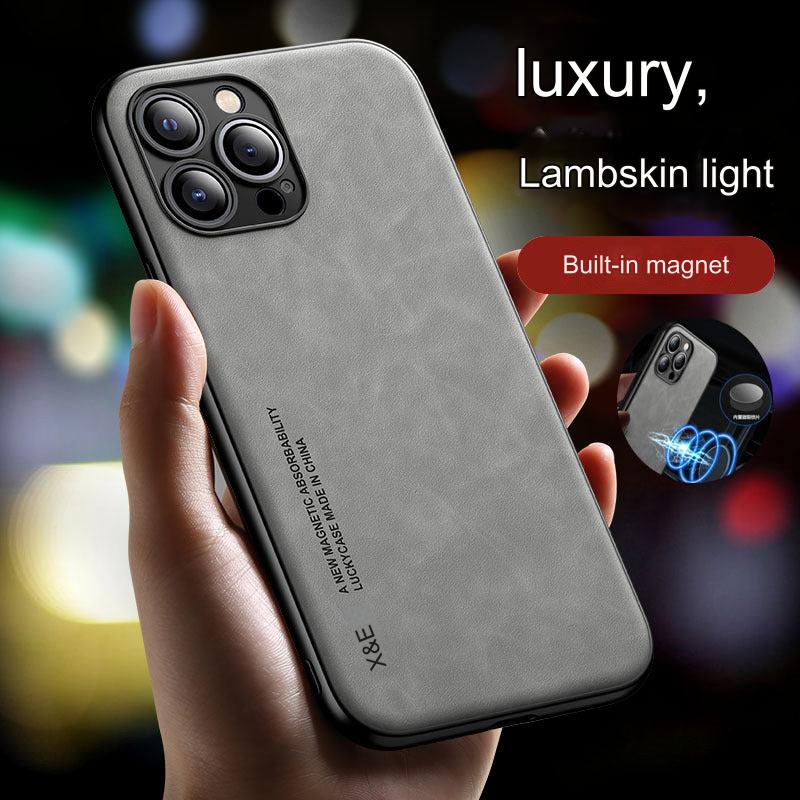 Premium Magnetic Leather Case for iPhone 15/14/13 Series - Stylish Protective Cover