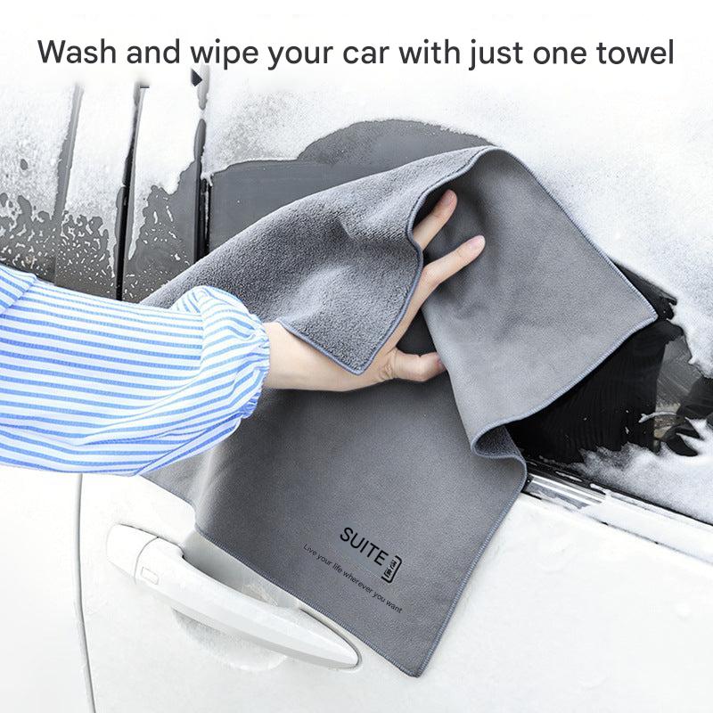 dual-sided microfiber car cleaning towel image