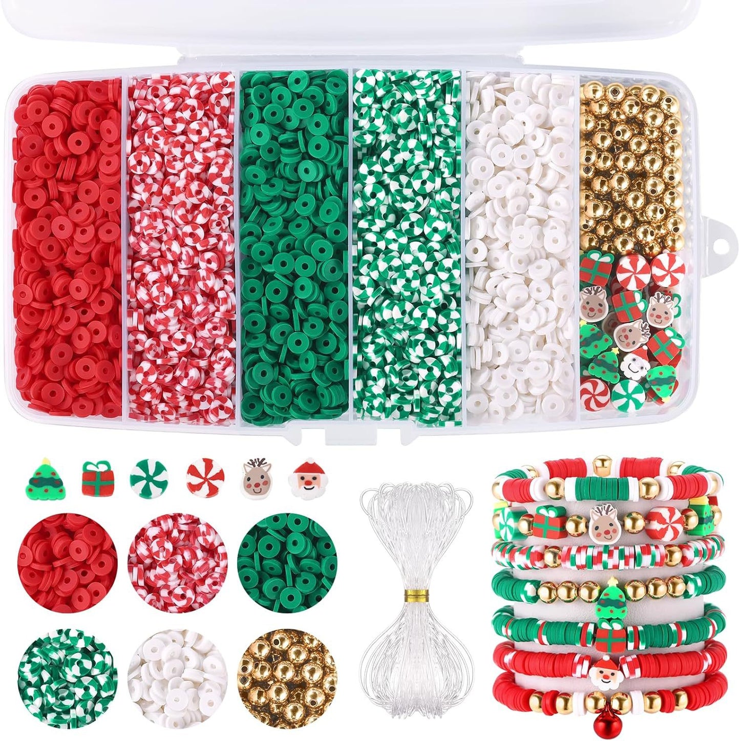 multicolored DIY clay bead kit