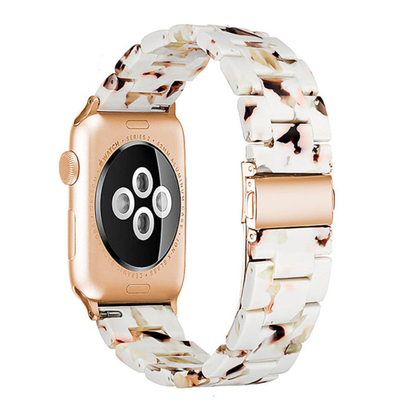 Stylish Natural Resin Apple Watch Band - Compatible with Series 1-9 & Ultra Models