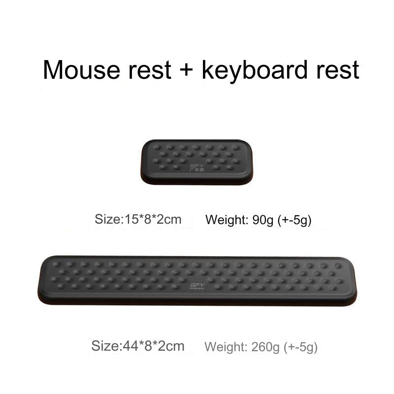 Ergonomic Memory Foam Wrist Rest Pad for Mechanical Keyboard & Mouse - Non-Slip Silicone Base