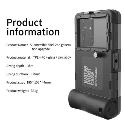 Ultra-Durable 15M Waterproof Diving Case for iPhone & Samsung - Anti-Shock & Impact-Resistant