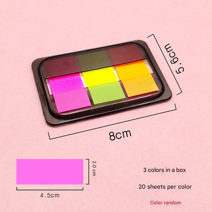 Repositionable sticky notes multiple colors