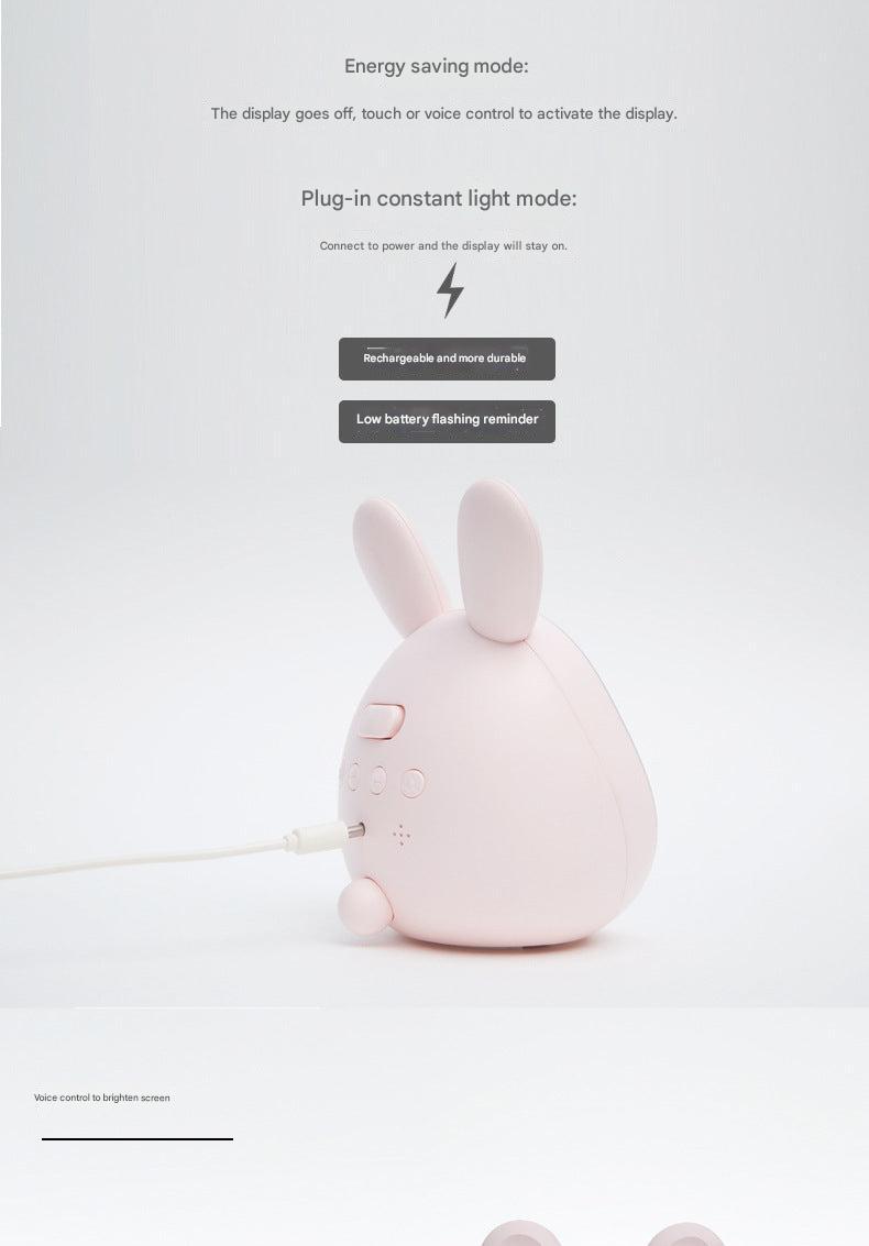 Cute Bunny Clock with Digital Display