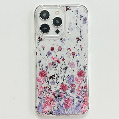 Silicone Butterfly Floral iPhone Case - Shockproof Compatible with iPhone 15, 14, 13 & Samsung S24 Series