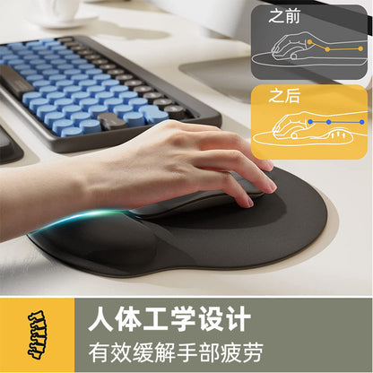 Memory Foam Wrist Support Pad - Ergonomic Mouse Mat for Comfort and Style