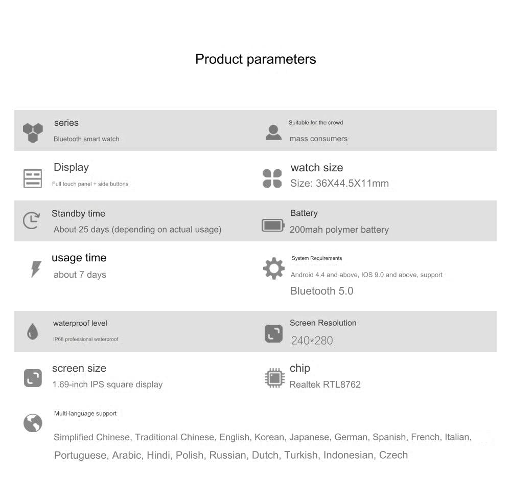 E21 smartwatch side view