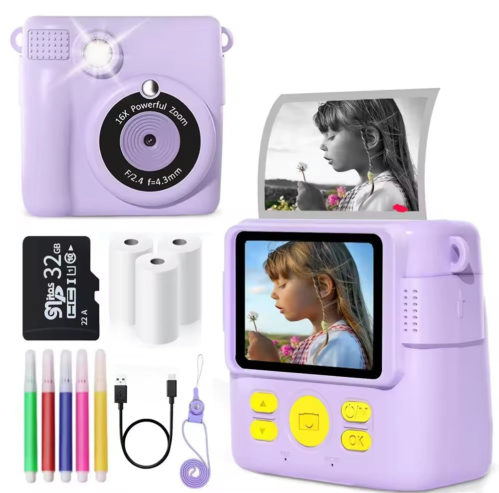 instant print kid's camera with HD display