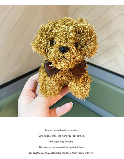 cute dog plush keychain