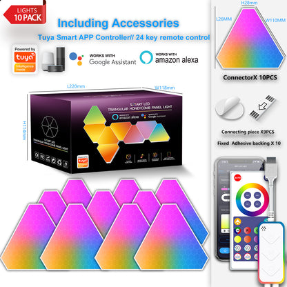 LED light triangle panels with App control