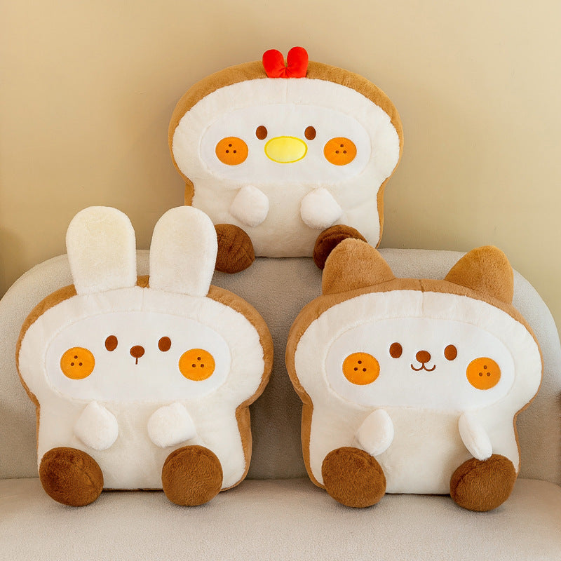 Plush bunny pillow toy image