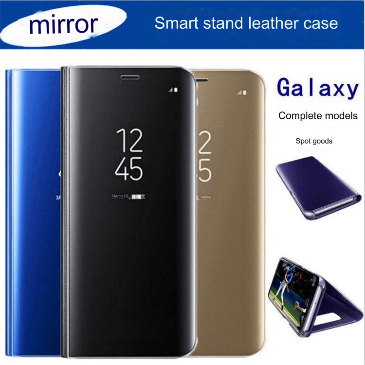 Premium Samsung Galaxy S24 Mirror Flip Case - Stylish & Durable Protective Cover for S23, S22, Note 20, S21 Series - Shockproof & Functional Stand