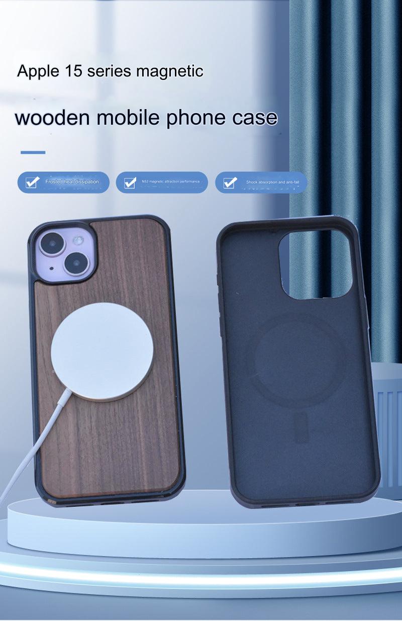 Eco-Friendly Bamboo Wood MagSafe Compatible iPhone Case for iPhone 15/14/13 Series