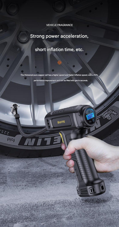 High-flow tire inflator side view