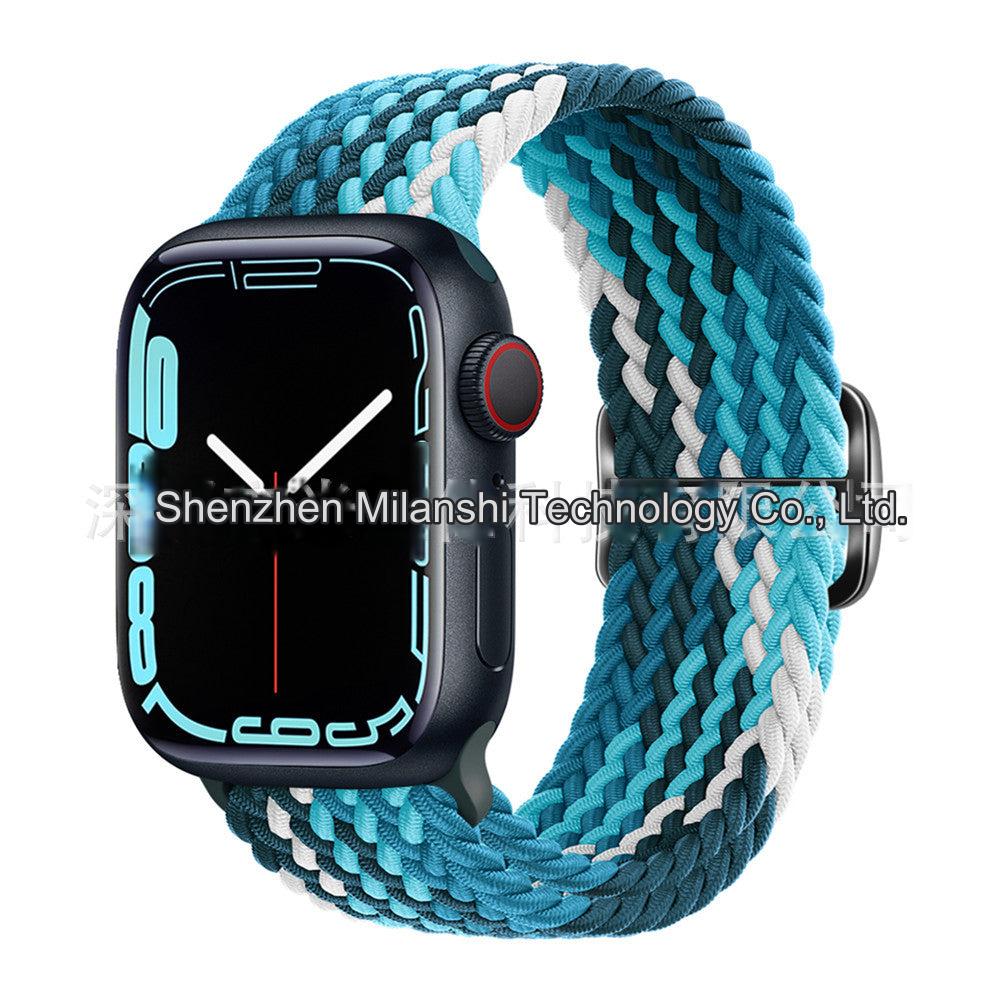 Premium Nylon Woven Watch Band for Apple Watch Series 4, 5, 6, 7, 8, SE, Ultra - Adjustable, Sporty Design