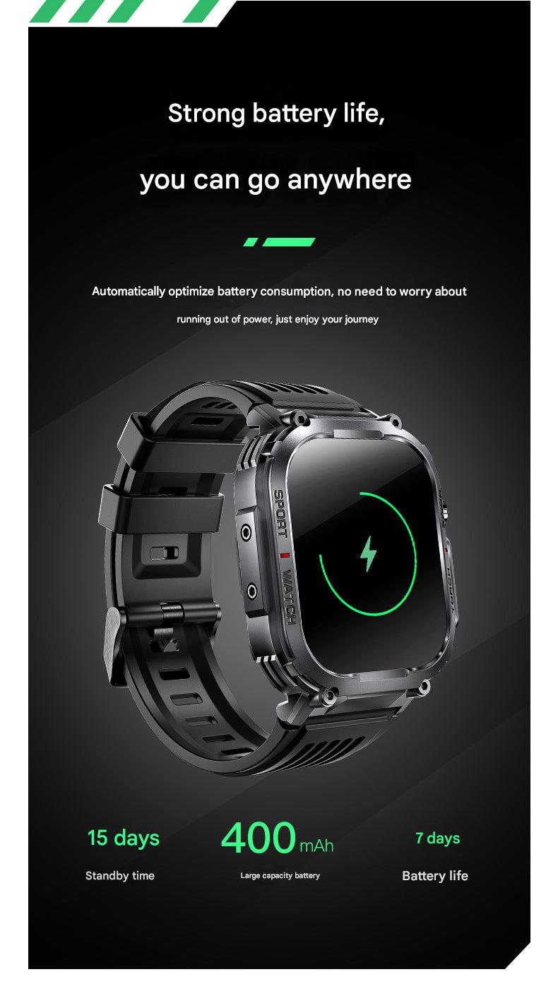 Smartwatch with LED flashlight