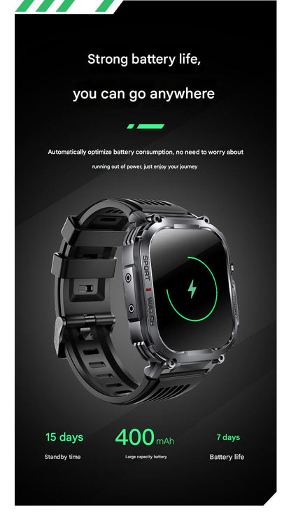 Smartwatch with LED flashlight