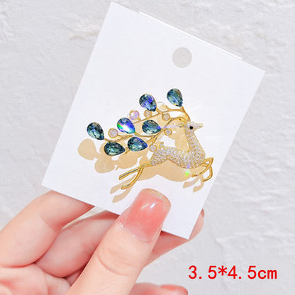 Stylish brooch on clothing display