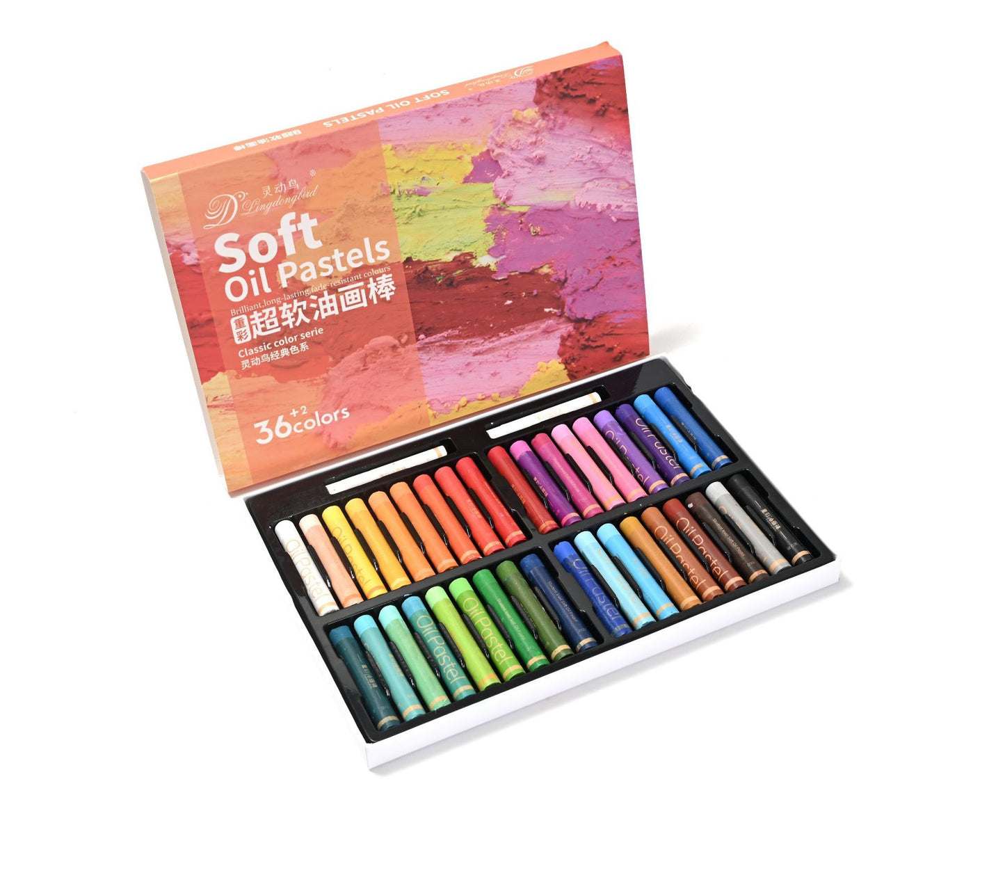 Vibrant 36-Color Oil Pastels Set - Premium Soft Oil Paint Crayons for Artists and Kids