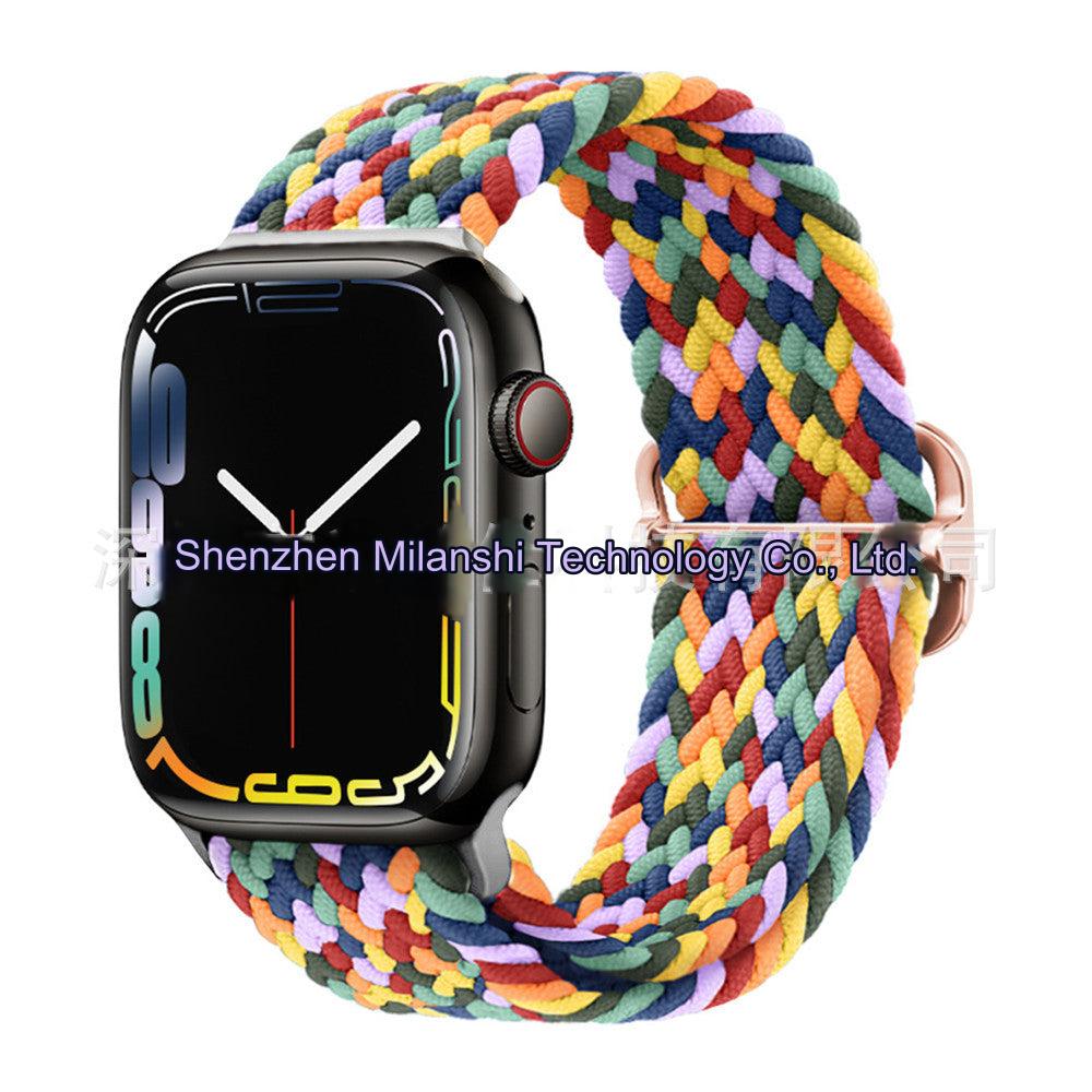 Premium Nylon Woven Watch Band for Apple Watch Series 4, 5, 6, 7, 8, SE, Ultra - Adjustable, Sporty Design