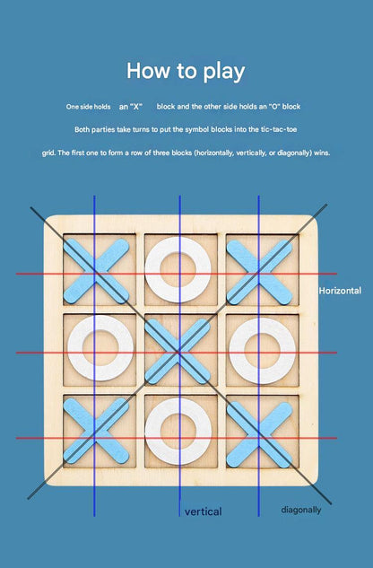 Wooden Tic Tac Toe Game