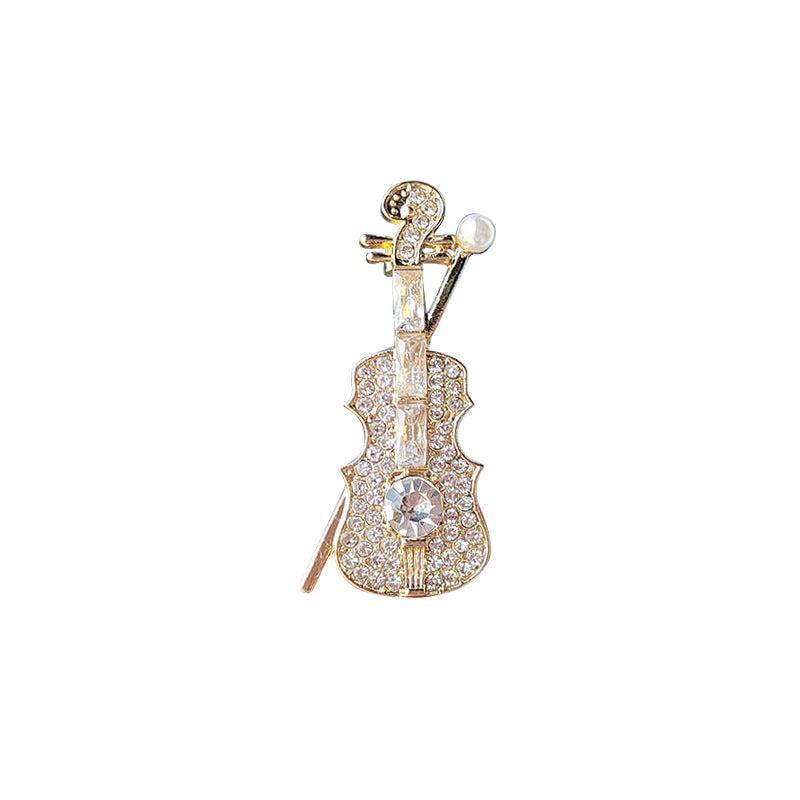 Elegant Violin Brooch Display