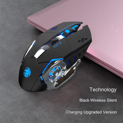 EWEADN G305 Wireless Gaming Mouse - Silent & Rechargeable Bluetooth Dual Mode - Ergonomic Design, 3200 DPI, 6 Buttons