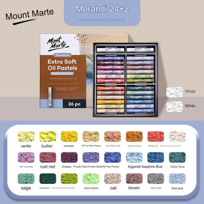 Montmartre 24-Color Ultra Soft Oil Pastels for Kids - Vibrant, Easy to Blend Art Crayons