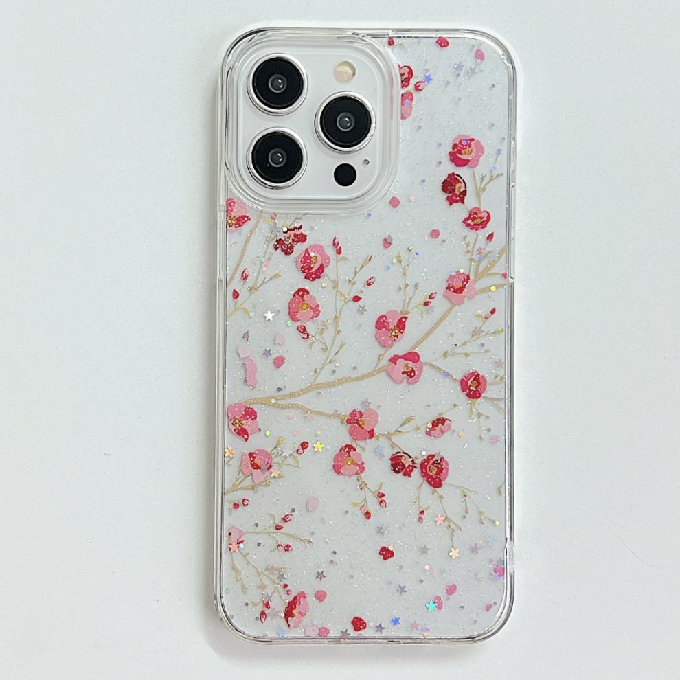 Silicone Butterfly Floral iPhone Case - Shockproof Compatible with iPhone 15, 14, 13 & Samsung S24 Series