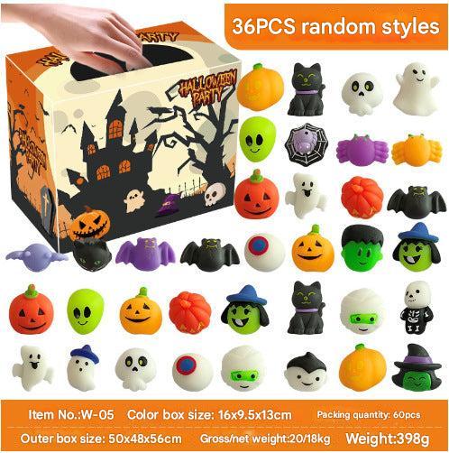 group of kids enjoying squishy toy variety set