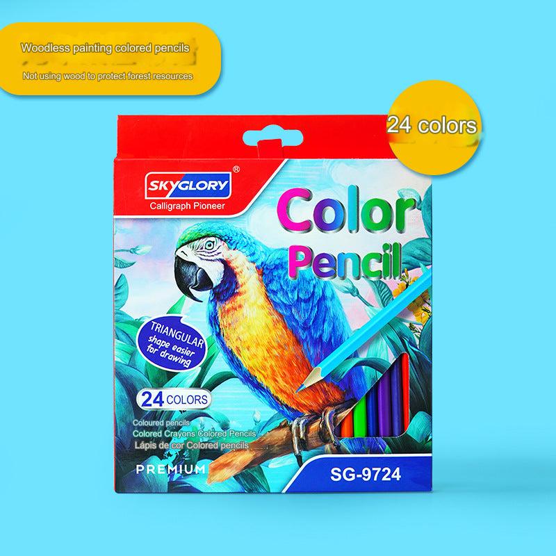 Vibrant 12-Color Oil-Based Colored Pencil Set - Perfect for Kids' Art Projects!