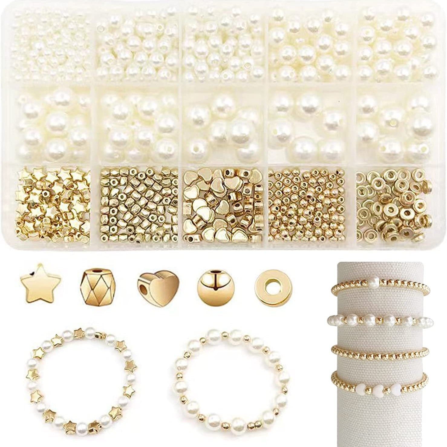 multi-color star-shaped pearl beads