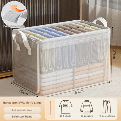 Transparent storage bin pencil case