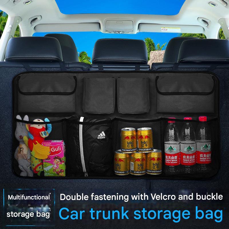 car trunk organizer black pocket hanging