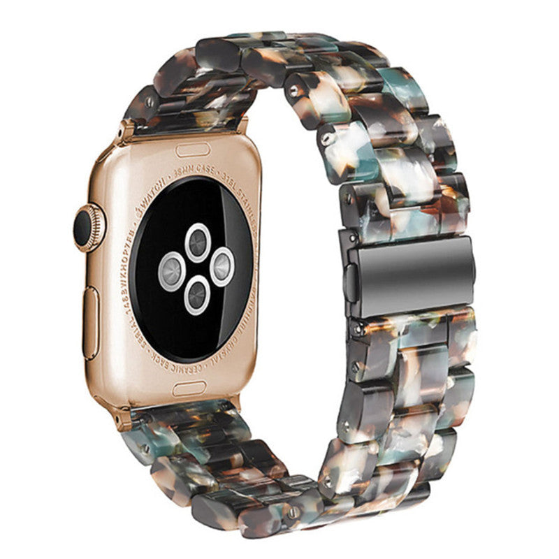 Stylish Natural Resin Apple Watch Band - Compatible with Series 1-9 & Ultra Models